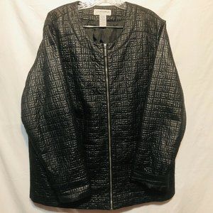 Sag Harbor Womens Jacket Size 20W Lined Black PM86